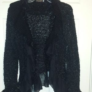 John Fashion Sweater with Chiffon Ruffles